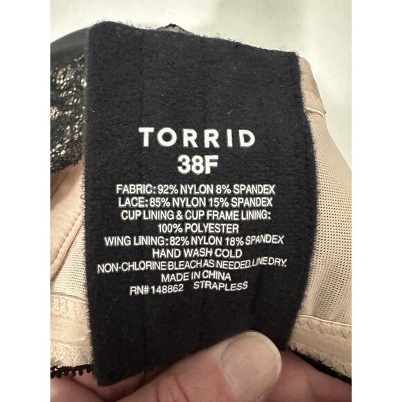 Torrid Black Multi Way Wear Micro Full Coverage Underwire Bra Size 38F - Picture 8 of 10